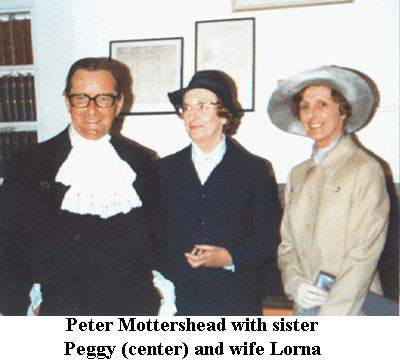 Peter and Lorna Mottershead and Peter's sister Peggy